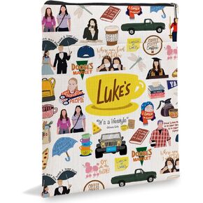 TV Show Gift Book Sleeve, Inspired Book Sleeves Luk-E Fans Gift Zipper Pouch Bag for Women Best Friends Sister BFF Birthday Graduation6BK055
