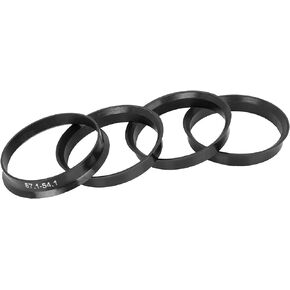 X AUTOHAUX 4pcs Plastic 57.1mm OD to 54.1mm ID Car Hub Centric Rings Wheel Bore Center Spacer Hub Rings Black