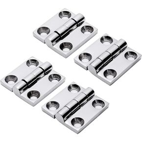 Boat Butt Hinges 316 Stainless Steel 1-1/2 Inch ×1-1/2 Inch,Heavy Duty Casting Solid Butt Hinges,Boat Hatch Hinges use for Boat Yacht,Pack of 4,Include Screws