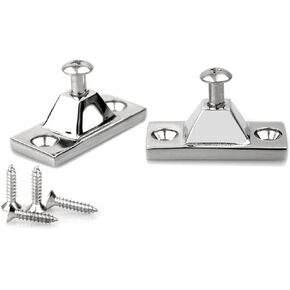 Marine Deck Hinge,Side Mount,316 Stainless Steel Boat Bimini Top Fitting Hardware and Yacht Accessories,Pack of 2,Included Installation Screws
