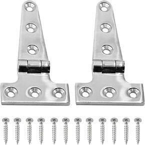 Amadget 2 Pack 4 "(L) 2"(W) 316 الفولاذ المقاوم للصدأ الثقيلة البحرية الصف T المفصلي حزام القارب المفصلي مع مسامير