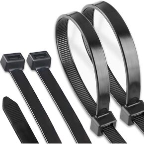 Large Zip Ties Heavy Duty 18 inch,Long Zip Ties with 250 lbs Tensile Strength, Big Cable Ties, Black Zip Ties Large, 50 Pack, by MDCG