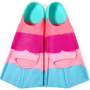 Kids Swim Fins,Short Youth Swimming Flippers for Pool Lap Swimming and Training for Girls Boys in Kuwait