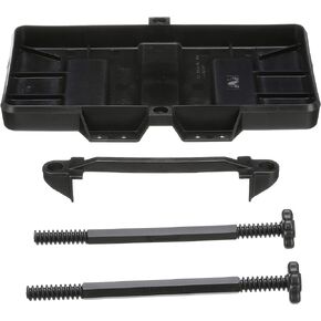 Attwood 9098-5 Heavy-Duty Adjustable Battery Tray, Adjustable to 9.5 Inches Tall, for 27 Series Batteries, Black Plastic