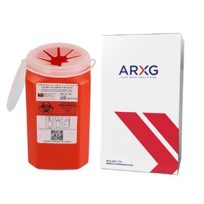 ARXG Sharps Mail Back and Destruction Kit for Safe Sharps Disposal - Professional and Personal Use - 1.5 Qt