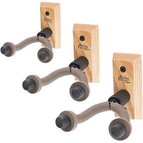 String Swing Wall Mount Guitar Hangers Oak (3 Pack) CC01-O