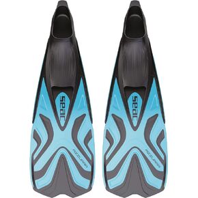 SEAC Azzurra, Snorkeling Fins for Adults and Children, Closed Foot Pocket in Soft Rubber