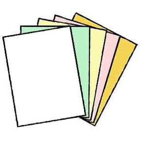 100 Sets of 5 Part NCR Letter Size - 8-1/2" x 11", Carbonless Paper 01938, 500 Sheets, Straight Collated
