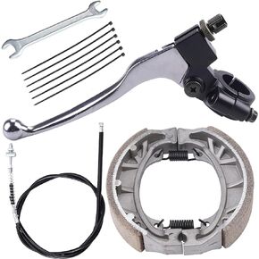 Left Brake Handle Clutch Lever + Brake Cable+Brake Shoe fit for 196cc 6.5HP Coleman CT200U BT200X Trail 200 CT100U MB165 MB200 Baja Doodle Bug Motovox Mini Bike Motorsports Pit Dirt Bike