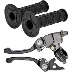 HIAORS Folding Clutch Lever with Perch Brake Lever Black Hand Grips for Apollo RFZ RFZ 125cc TaoTao SSR Thumpstar 50cc 125cc 150cc 7/8" Handble Bar Xmotos Kayo Stomp Atomik Pit Dirt Bike Enduro Motocr