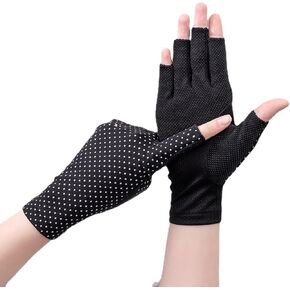 XuoAz UV-Sun-Protection Gloves Driving-Gloves Sunblock-Fingerless Non Slip Summer Outdoor Gloves for Women Girls in Kuwait