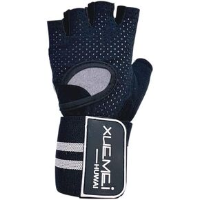 Breathable Weight Lifting Gloves: Fingerless Workout Gym Gloves with Wrist Support | Enhance Palm Protection | Extra Grip for Fitness