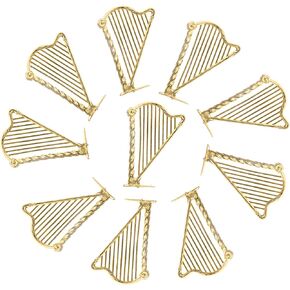 10pcs Christmas Decor Instrument Ornament Christmas Tree Hanging Decor Musical Instrument Decor Xmas Tree Musical Instrument Model harp Accessories Miniature Wreath Resin