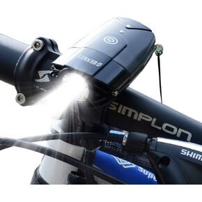 Rechargeable Bike Light - USB LED Bicycle Headlight (1000 Lumens / 3200mAh) - Smart Ambient Sensors, Waterproof - Ideal for Road, Mountain, Kids Bikes