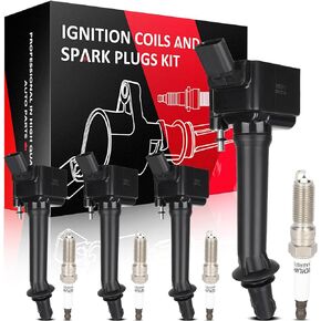 SCITOO 4 ignition coils + 4 iridium Spark Plugs,for Chevrolet for Malibu 2.0L 2019,for Malibu 1.8L 2016-2019,for Malibu 1.5L 2019,for Buick Cascada 1.6L 2016-2019 UF821