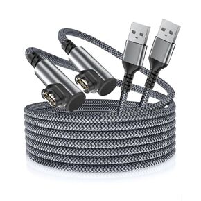 Garmin Watch Charger Cable 1.2M 2Pack,Right Angle Nylon Charging Power Cord Lead for Fenix 5 5S 5X 6S 6X 7 7S 7X,Forerunner 745 935 945 245 Music,Instinct,Approach S10 S40 S60 S12 S42,Vivoactive 4 4S