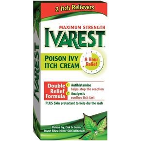 Ivarest Maximum Strength Poison Ivy Itch Relief Medicated Anti-Itch Cream, 2 OZ (Pack of 6)
