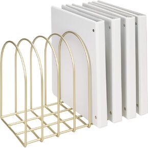 MyGift Large Desktop Document Holder, Black Metal Wire File Folder Organizer Rack with 8-Slots and Arch Design