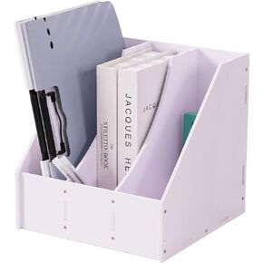 Vertical Magazine File Holder Desk Oragnizer, Binder File Folder Rack for Office Home( 2Pack)