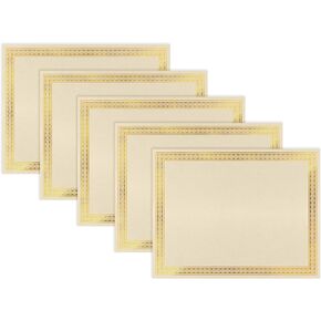 Better Office Products 50 Sheet Award Certificate Paper, Gold Foil Metallic Border, Ivory Letter Size Blank Paper, Diploma Certificate Paper, Laser and Inkjet Printer Friendly, 8.5 x 11 Inches