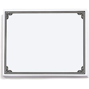 PaperDirect Black on White Classic Certificates, Foil Accents, 8.5 x 11, 50 Count