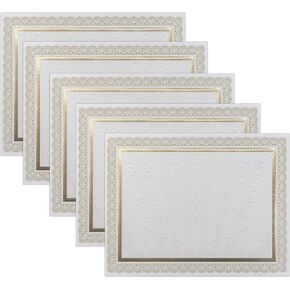 100 Sheet Certificate Paper, Award Certificates, Gold Foil on White Printable Diploma Paper, Certificate Paper 8.5 X 11 inch, from Finite Paper Company
