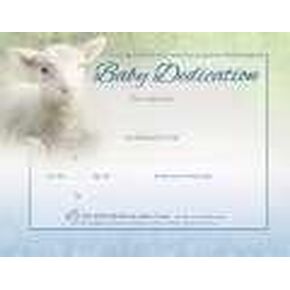 Certificate - Baby Dedication (Full Color Coated Stock - 8 1/2 x 11) (Pack of 6)