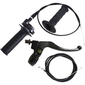 LIYYOO Throttle Cable, Twist Throttle, Right Brake Lever and Handle,Brake Cable, for Mini Bike XR80 XR100 CRF70 CRF80 CRF100 Pit Dirt Motor Bike,Mb165 Mb200 196cc 200cc 5.5hp 6.5hp Bike