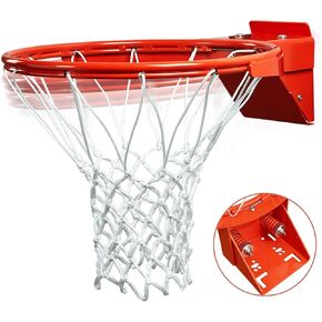 PROGOAL Breakaway Basketball Rim, Heavy Duty Flex Rim Replacement 5/8-In, Standard Goal Reinforced Mounting Bracket Fit Most Size Backboards Indoor and Outdoor