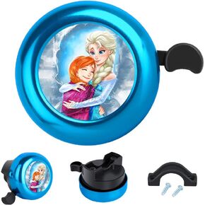 Bike Bell Aluminum Frozen Elsa Princess Minnie Stitch Cartoon Cute Bicycle Bell Loud Clear Sound Bike Accessories for Adults Kids Girls Boys Women
