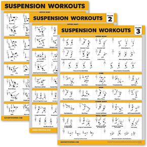 Palace Learning 3 Pack Suspension Workout Posters - Volume 1, 2 & 3 - Exercise Charts