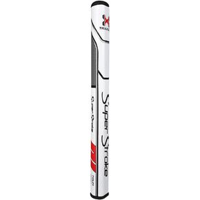 SuperStroke Traxion Tour XL+Plus™ Golf Putter Grip, White/Red/Gray