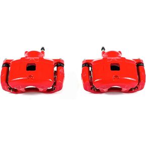 Power Stop Front S5032 Pair of High-Temp Red Powder Coated Calipers