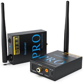 Lavales Wireless Audio Transmitter Receiver 2.4Ghz Wireless Adapter Kit for TV to Subwoofer/Powered Speaker/Stereo/Soundbar, 320ft Long Range 20ms Low Lag 192kHz/24bit HiFi Audio in Kuwait