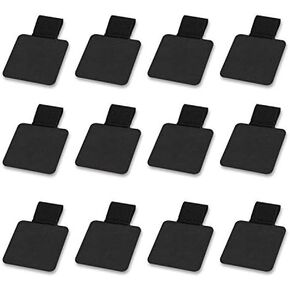 SLSON 12 Pack Notebook Pen Loop Holder Self-Adhesive Pen Holder Pencil Holders Elastic Loop Designed for Notebooks Journals Calendars (Black)