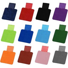 SLSON 12 Pack Notebook Pen Loop Holder Self-Adhesive Pen Holder Pencil Holders Elastic Loop Designed for Notebooks Journals Calendars (Black)