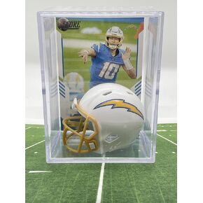Los Angeles Chargers NFL Helmet Shadowbox w/Justin Herbert card