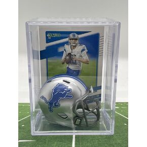 خوذة ديترويت لايونز NFL Shadowbox مع بطاقة جاريد جوف in Saudi Arabia