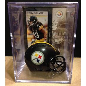 Pittsburgh Steelers NFL Helmet Shadowbox w/Troy Polamalu card