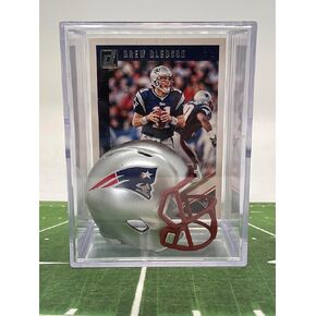 New England Patriots NFL Helmet Shadowbox w/Drew Bledsoe card