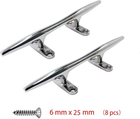 يانيو قارب قفص الاتهام المربط 6 بوصة قارب المربط قاعدة مفتوحة المربط البحرية الثقيلة 316 الفولاذ المقاوم للصدأ مع 8 قطع مسامير (2 حزمة) in Kuwait