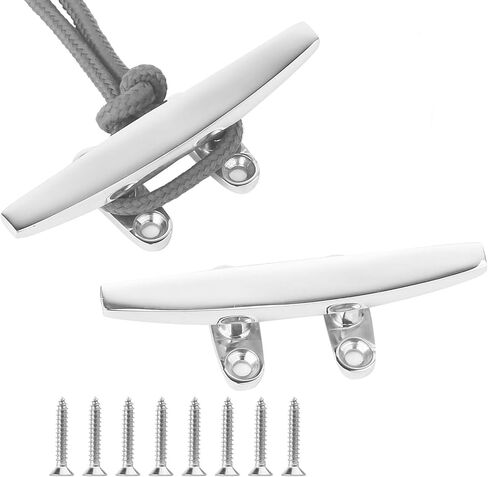 KINJOEK عبوتان من مرابط القارب، جميع مرابط القاعدة المفتوحة من الفولاذ المقاوم للصدأ 316 مع 8 قطع 316 براغي الأجهزة، 4 بوصات / 5 بوصات in Kuwait