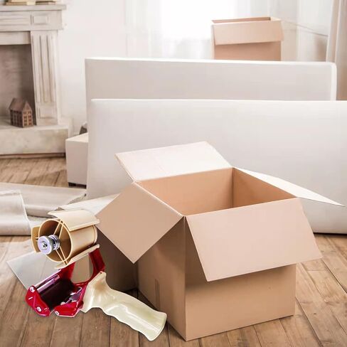 مسدس توزيع شريط التعبئة من Elepa - مسدس شريط عالي التحمل بعرض 3 بوصات مع مقبض مريح، مناسب للفة الشريط الأساسية مقاس 3 بوصات (أحمر.) in Kuwait