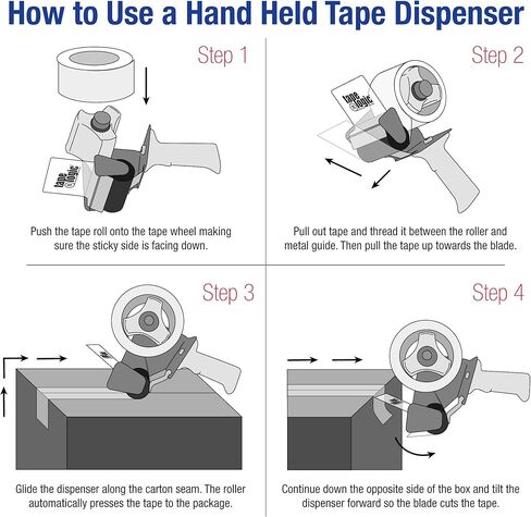 مسدس توزيع شريط تغليف عالي التحمل مقاس 2 بوصة من Aviditi Tape Logic، للتعبئة والشحن والنقل واستخدام المستودعات (موزع واحد) in Kuwait
