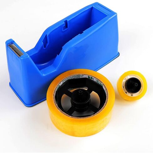 Tape Dispenser, Masking Tape Dispenser, Desktop Tape Dispenser Adhesive Roll Holder - with 1 Rolls Tape(2 in 1,Fits 1" and 3" Core,8.2x3.9x3 inch) Heavy Duty PremiumPerfect for Office, Home (Blue) in Kuwait