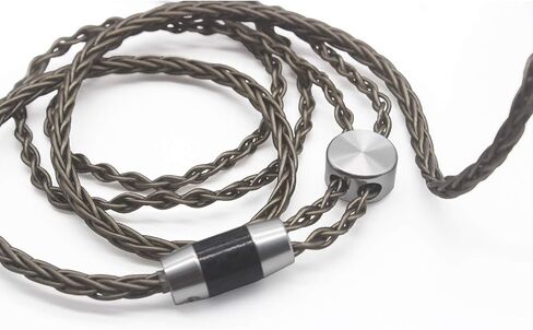 Youkamoo 4 Pin XLR Balanced Male متوافق مع Hifiman HE4XX، HE-400i Headphones 8 Core مضفر مطلي بالفضة استبدال كابل ترقية الصوت (إصدار 2 × 3.5 مم) in Kuwait