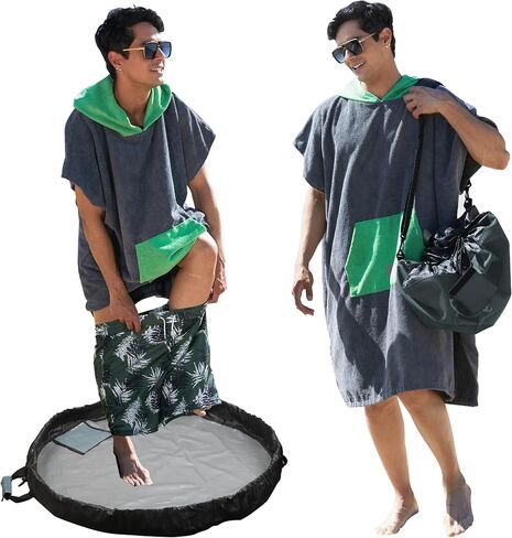 Rainleaf Wetsuit Changing Mat,Surf Changing Mat,Waterproof Wetsuit Bag with Shoulder and Handle Strap for Surfing Beach Swim Outdoor Sports in Saudi Arabia