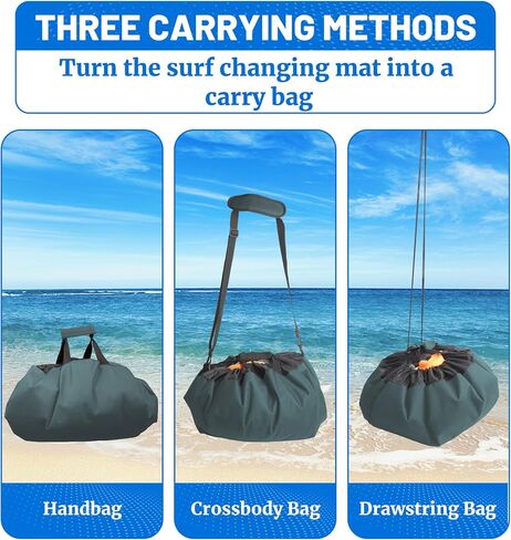 Rainleaf Wetsuit Changing Mat,Surf Changing Mat,Waterproof Wetsuit Bag with Shoulder and Handle Strap for Surfing Beach Swim Outdoor Sports in Saudi Arabia