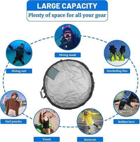 Rainleaf Wetsuit Changing Mat,Surf Changing Mat,Waterproof Wetsuit Bag with Shoulder and Handle Strap for Surfing Beach Swim Outdoor Sports in Saudi Arabia