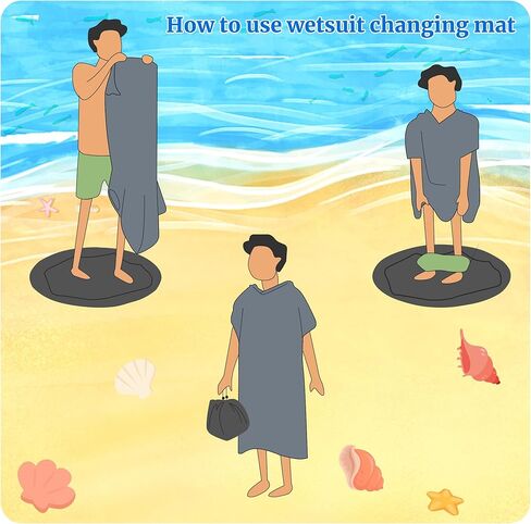 Rainleaf Wetsuit Changing Mat,Surf Changing Mat,Waterproof Wetsuit Bag with Shoulder and Handle Strap for Surfing Beach Swim Outdoor Sports in Kuwait